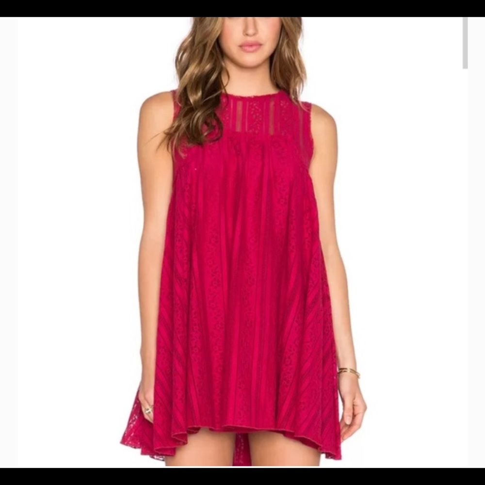 Free People Tu Es La Mini Asymmetrical Dress. Size XS.